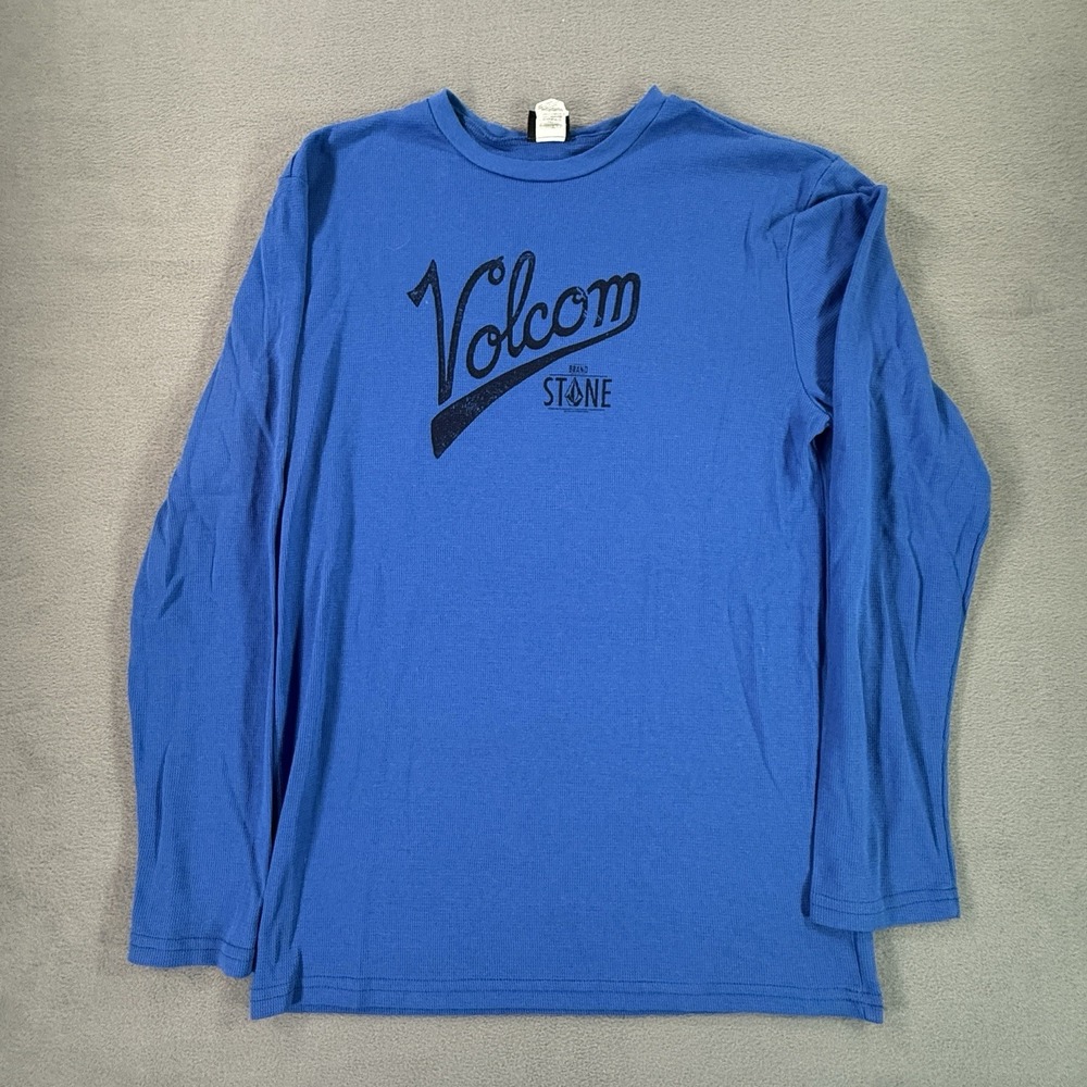 Vintage Volcom Blue Long Sleeve Shirt Mens Large Skater Surf Y2K